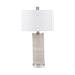 Grey & White Stripe Table Lamp